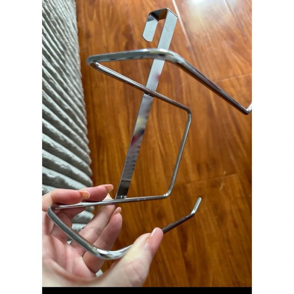Chrome‎ Over the Door Toilet Paper Holder Organizer Double Roll Storage Hanger